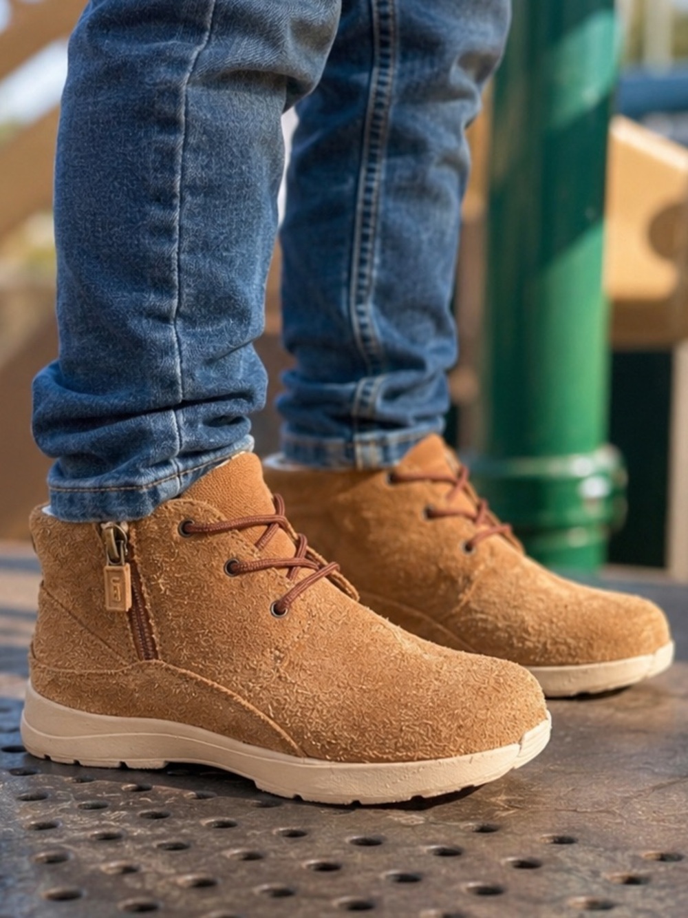 UGG Kids Suede Chukka Boots in Chestnut